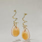 Lucite Twisted Drop Earrings