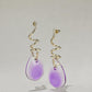 Lucite Twisted Drop Earrings