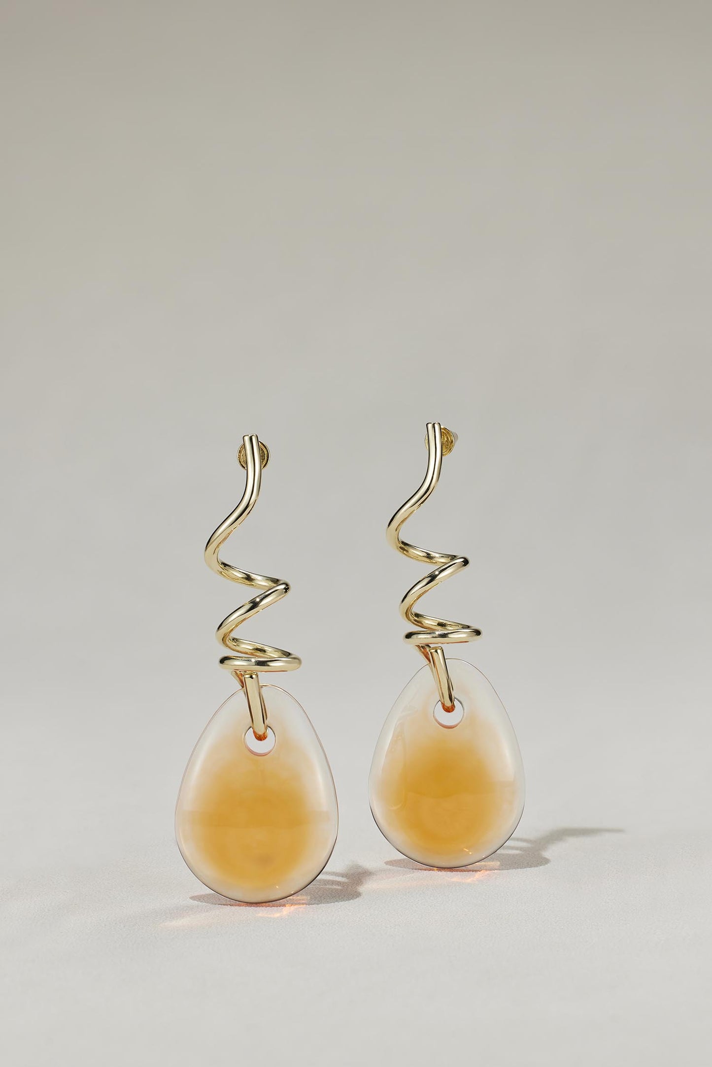 Lucite Twisted Drop Earrings