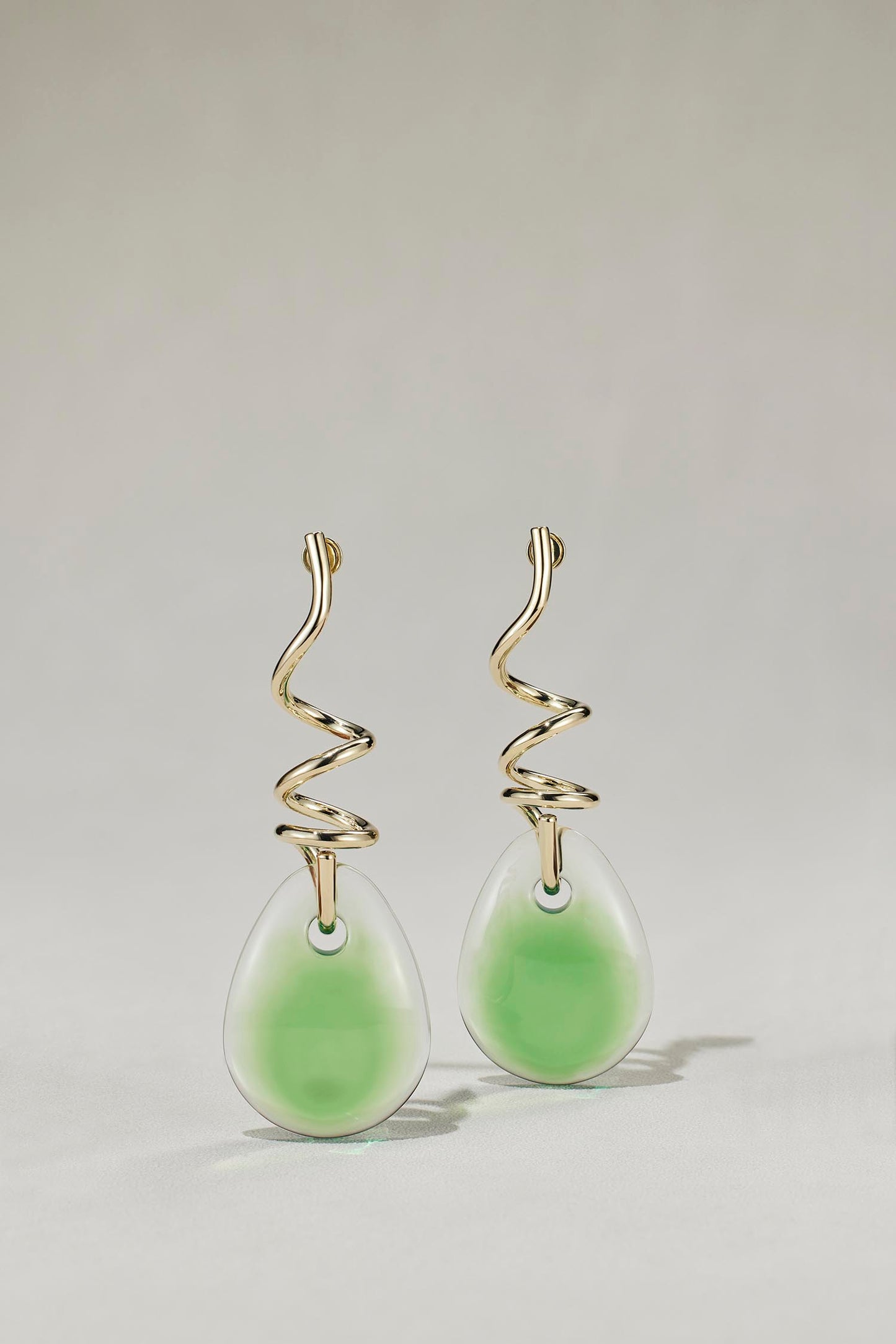 Lucite Twisted Drop Earrings