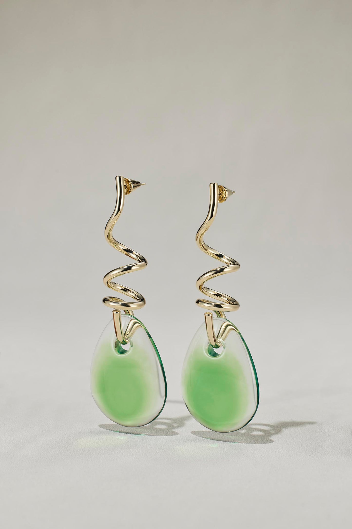 Lucite Twisted Drop Earrings