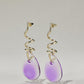 Lucite Twisted Drop Earrings