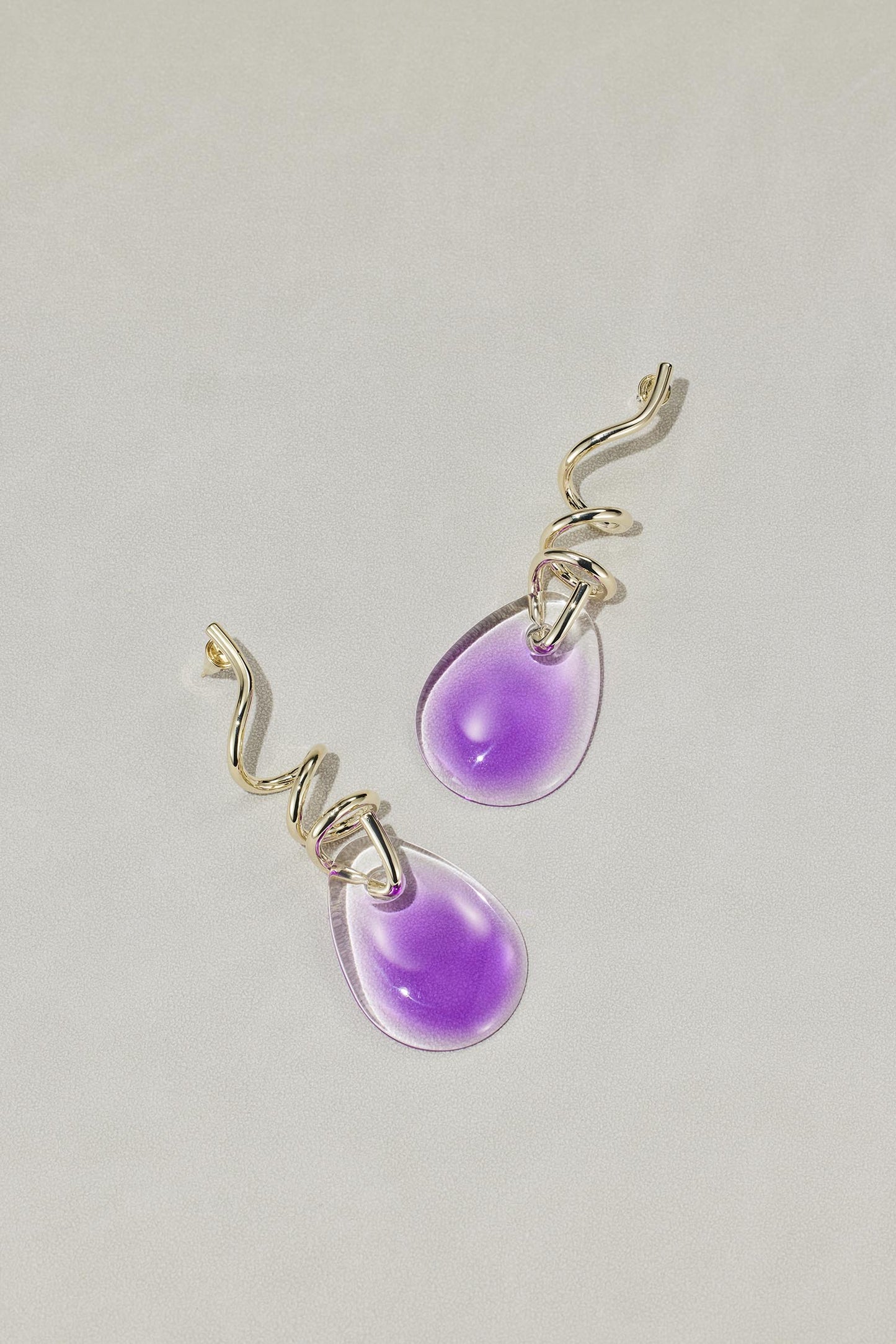 Lucite Twisted Drop Earrings