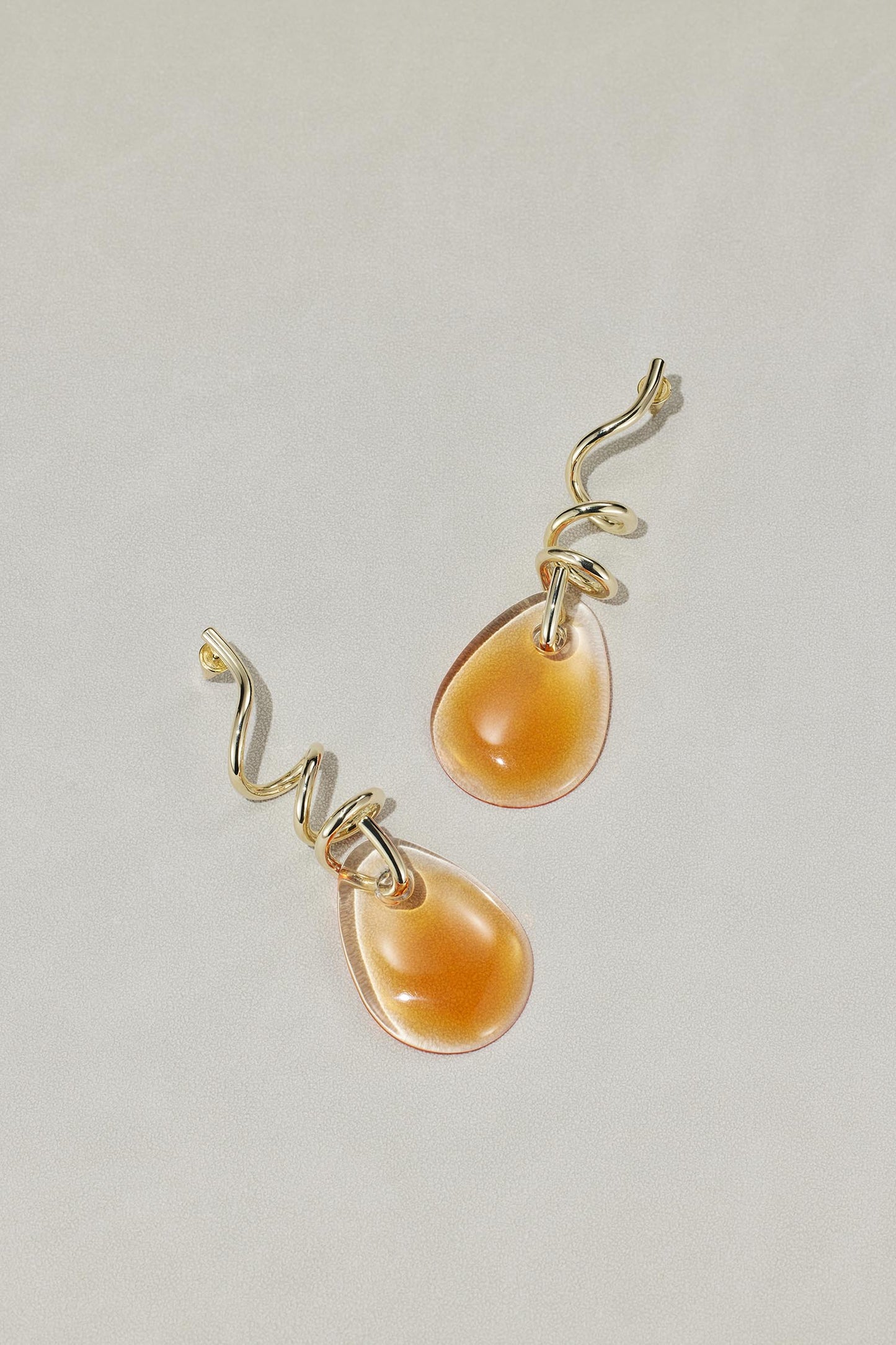 Lucite Twisted Drop Earrings