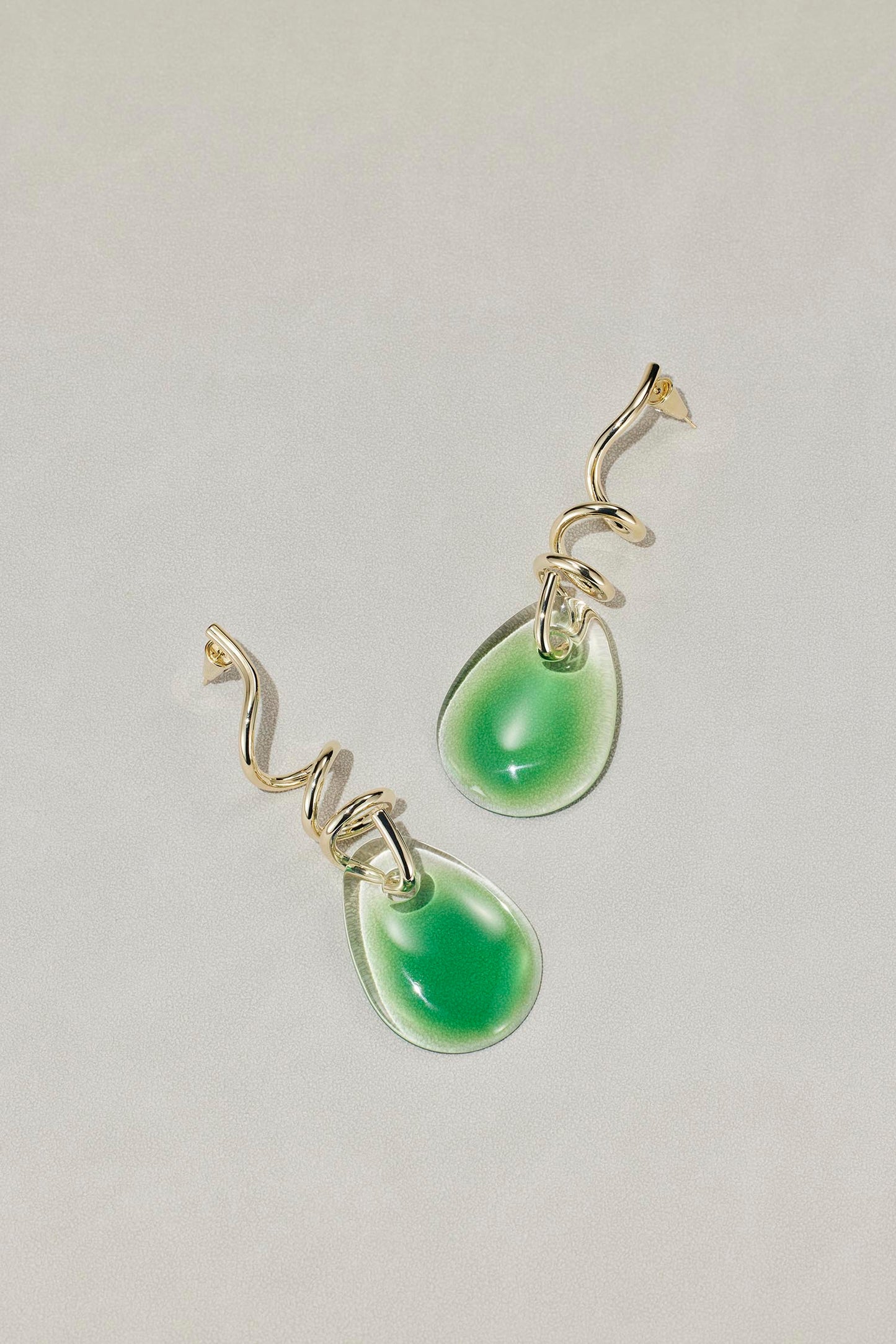 Lucite Twisted Drop Earrings