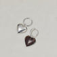 Lucite Dyed Heart Earrings