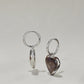 Lucite Dyed Heart Earrings