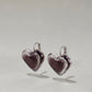 Gradient Lucite Heart-in-Heart Earrings