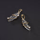 Golden Twining Rhinestone Drop Earrings