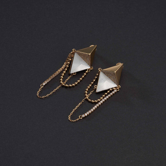 Fashion Matte Rhombus Stud Earrings