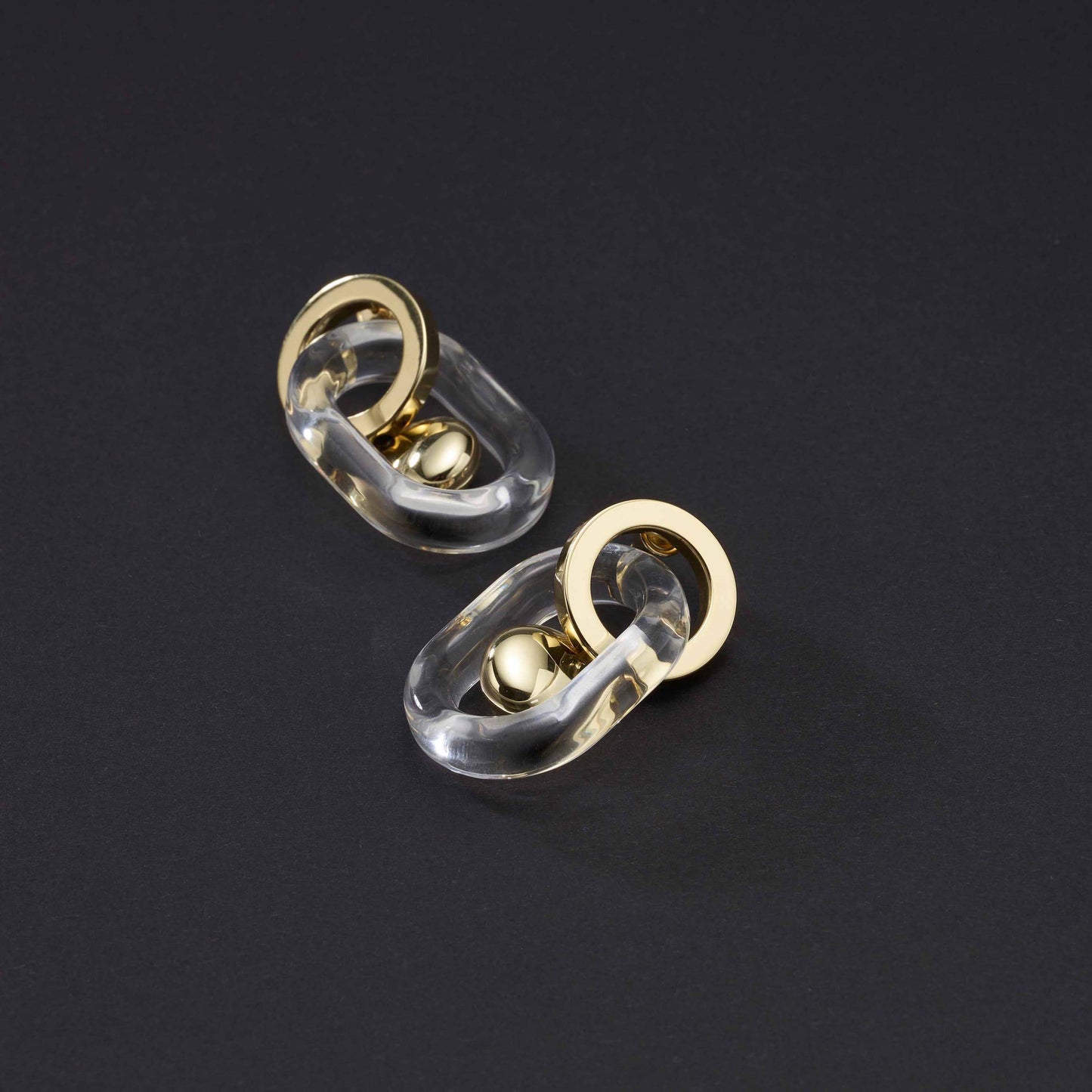 Tak Modne Transparent Lucite Earrings